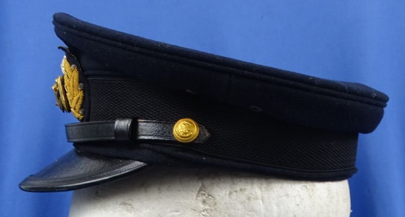 Named WWII Japanese Navy Officer Visor Cap — image 5