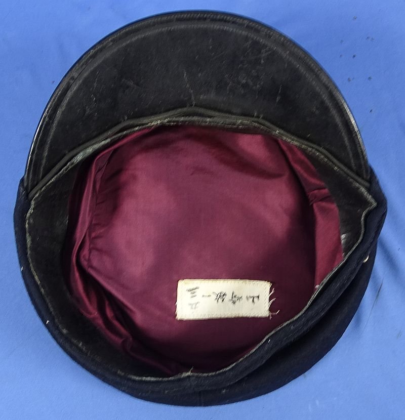 Named WWII Japanese Navy Officer Visor Cap — image 7