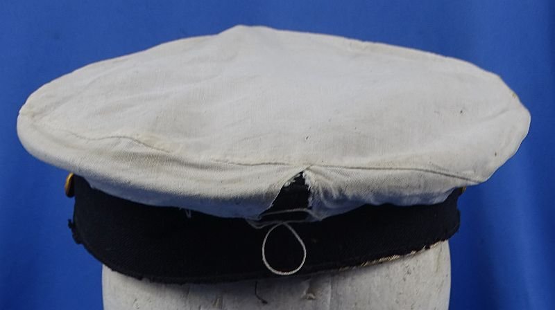 Japanese Navy Petty Officer's Visor Cap with White Cotton Cover — image 4