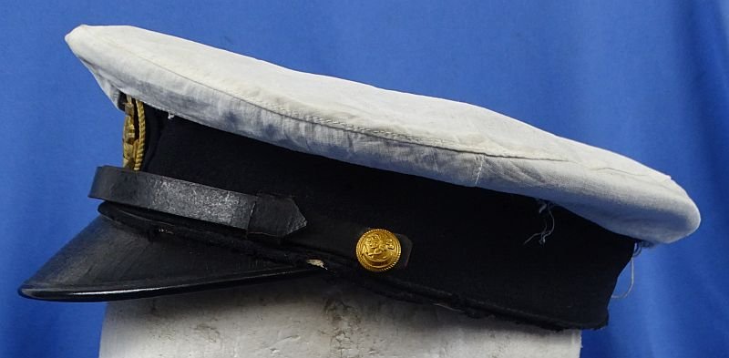 Japanese Navy Petty Officer's Visor Cap with White Cotton Cover — image 5