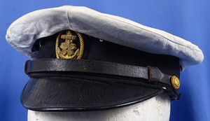 Japanese Navy Petty Officer's Visor Cap with White Cotton Cover
