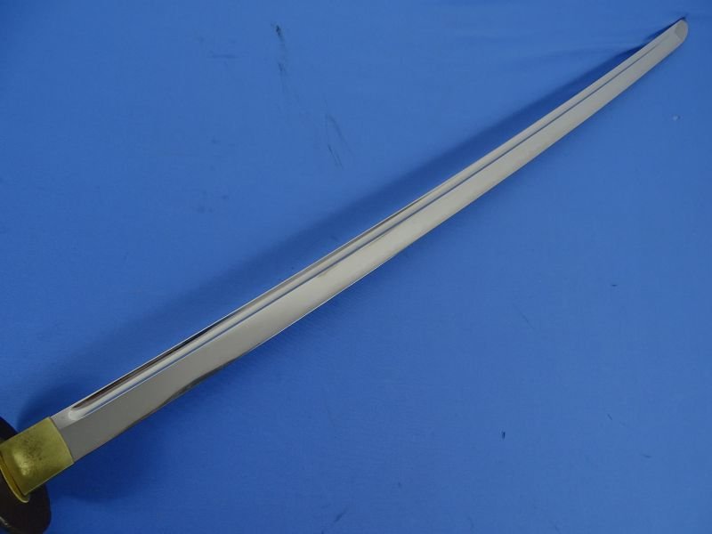 Signed Japanese Katana in Civilian Mounts with Leather Combat Scabbard Cover — image 4