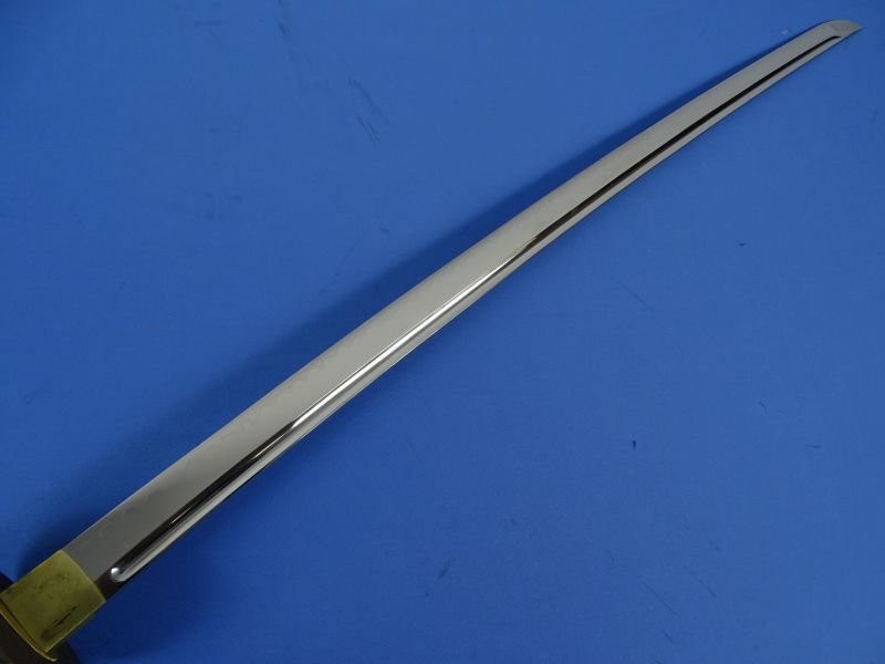 Signed Japanese Katana in Civilian Mounts with Leather Combat Scabbard Cover — image 5