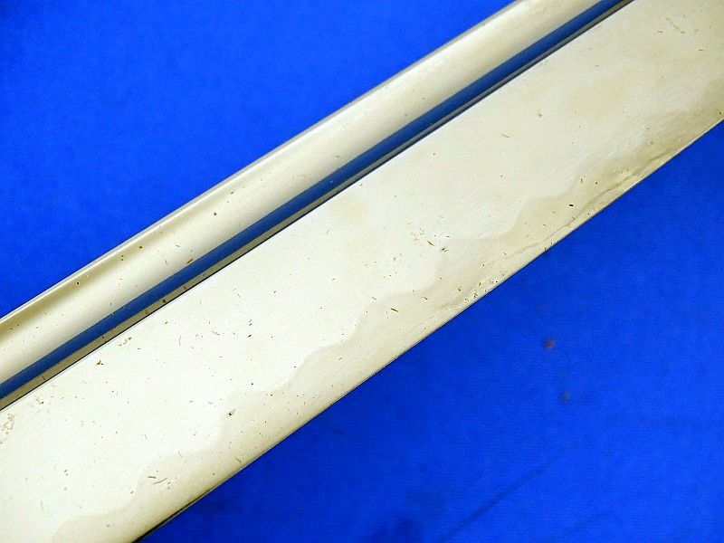 Signed Japanese Katana in Civilian Mounts with Leather Combat Scabbard Cover — image 6