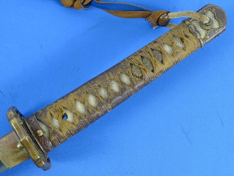 WWII Japanese Shin Gunto Sword Signed 'Fujiwara Kanenaga' 'Made using anti rust steel' — image 9