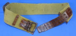 WWII Japanese Field Sword Belt with Kanji Annotations