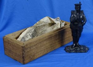 Boxed Statue of a Japanese Soldier