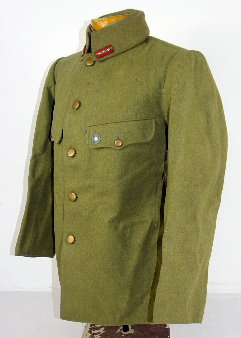 1930 Dated Type 5 Japanese Wool Tunic Upgraded to Type 98 with Unit Insignia and Army Sergeant Major Tabs — image 4