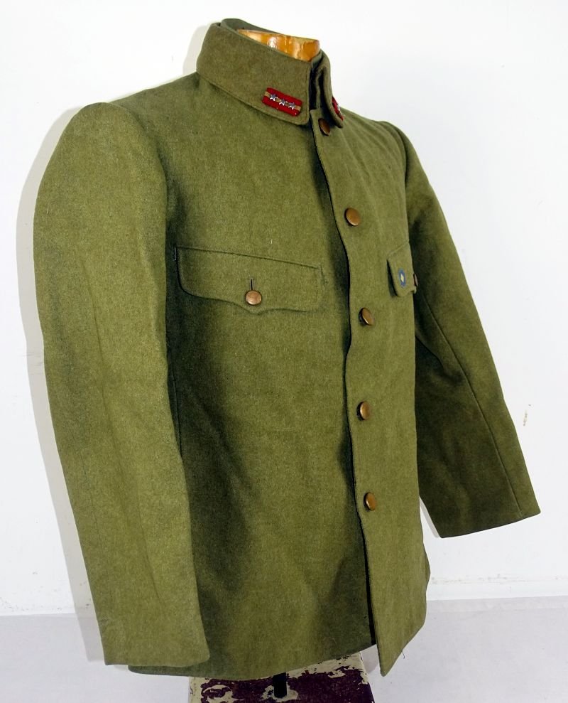 1930 Dated Type 5 Japanese Wool Tunic Upgraded to Type 98 with Unit Insignia and Army Sergeant Major Tabs — image 6