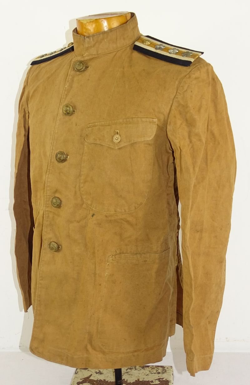 Named WWII Japanese Navy Lieutenant Khaki Tunic — image 2