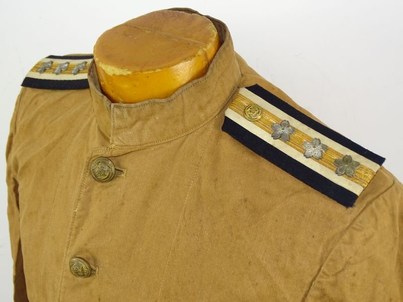 Named WWII Japanese Navy Lieutenant Khaki Tunic — image 3