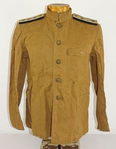 Named WWII Japanese Navy Lieutenant Khaki Tunic