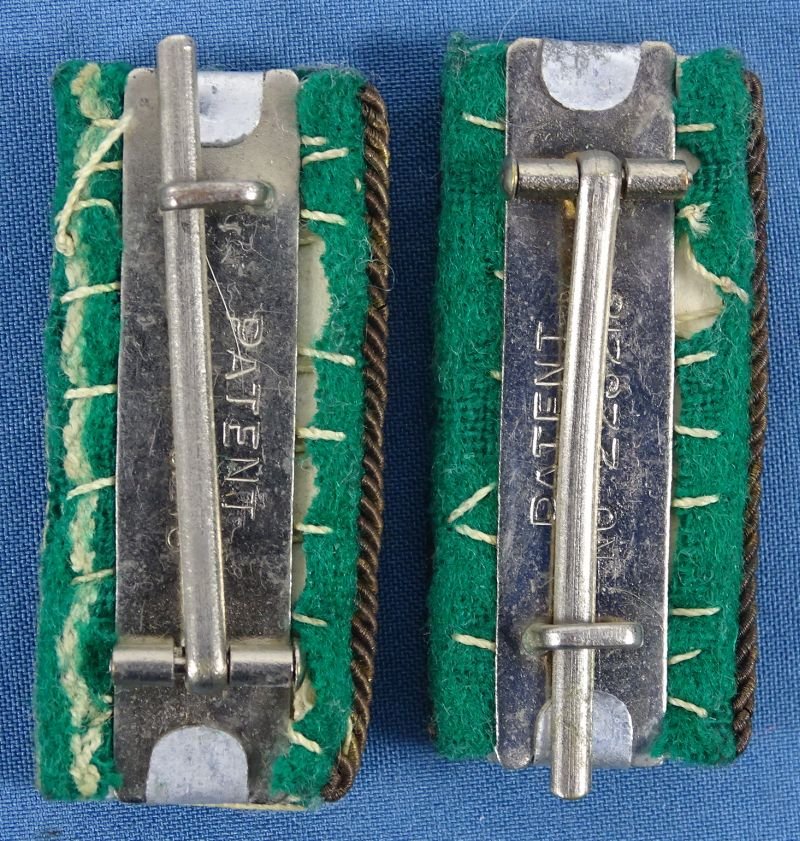Pair WWII Japanese Forestry Service Collar Insignia — image 2