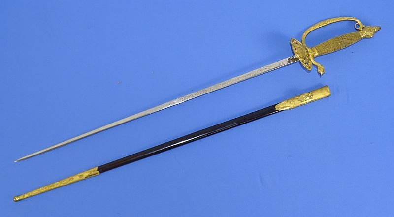 Published Japanese Type 19 Meiji Era Sonin Level Diplomatic and Civil Officer Dress Sword with Family Crest — image 2