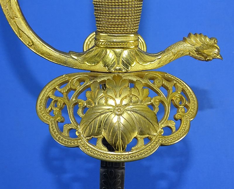 Published Japanese Type 19 Meiji Era Sonin Level Diplomatic and Civil Officer Dress Sword with Family Crest — image 7