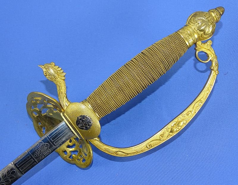 Published Japanese Type 19 Meiji Era Sonin Level Diplomatic and Civil Officer Dress Sword with Family Crest — image 9