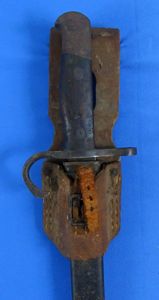 WWII Japanese Arisaka Bayonet by Kokura Arsenal with Rubberized Frog