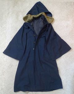 WWII Private Purchase Japanese Navy Officer Hooded Wool Caped Cloak