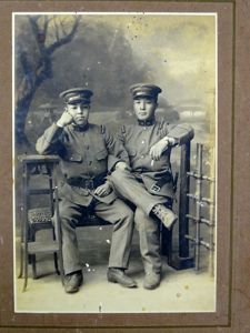 Portrait Photograph of Two Japanese Army 15th Regiment NCO's
