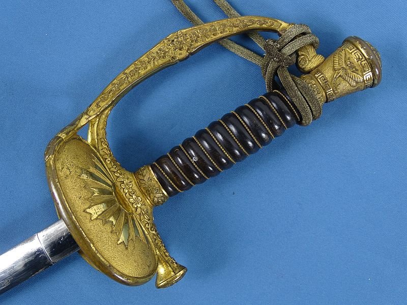 Japanese Army Field Grade Officer Type 19 Court Style Full Dress Sword With Knot — image 8