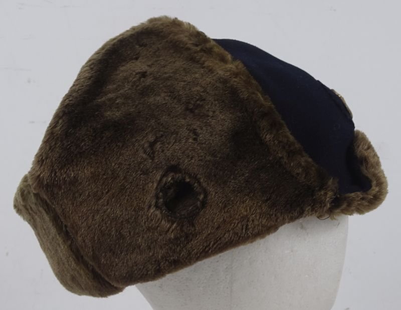 WWII Japanese Navy Officer Cold Weather Pile Cap — image 3