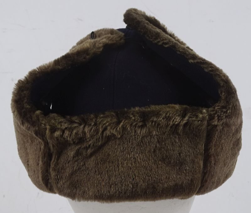 WWII Japanese Navy Officer Cold Weather Pile Cap — image 4