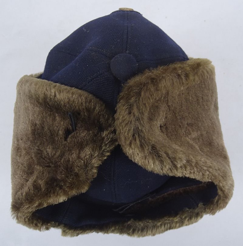 WWII Japanese Navy Officer Cold Weather Pile Cap — image 6