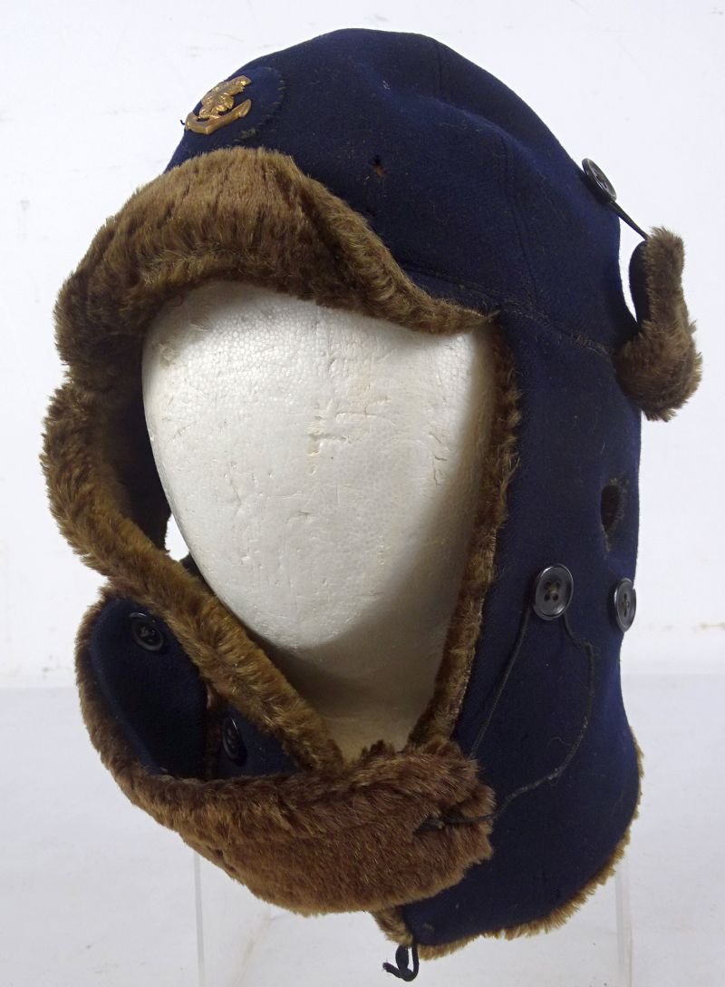 WWII Japanese Navy Officer Cold Weather Pile Cap — image 8