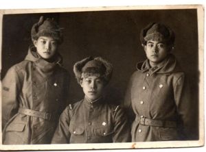 Photograph of 3 Japanese EM's in Cold Weather Gear 2-7/8 …