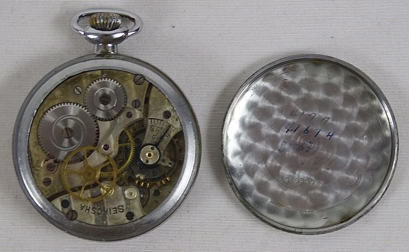 WWII Japanese Army Pilot Pocket Watch by Seikosha — image 5