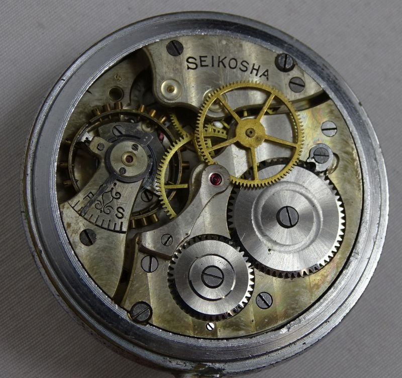 WWII Japanese Army Pilot Pocket Watch by Seikosha — image 6