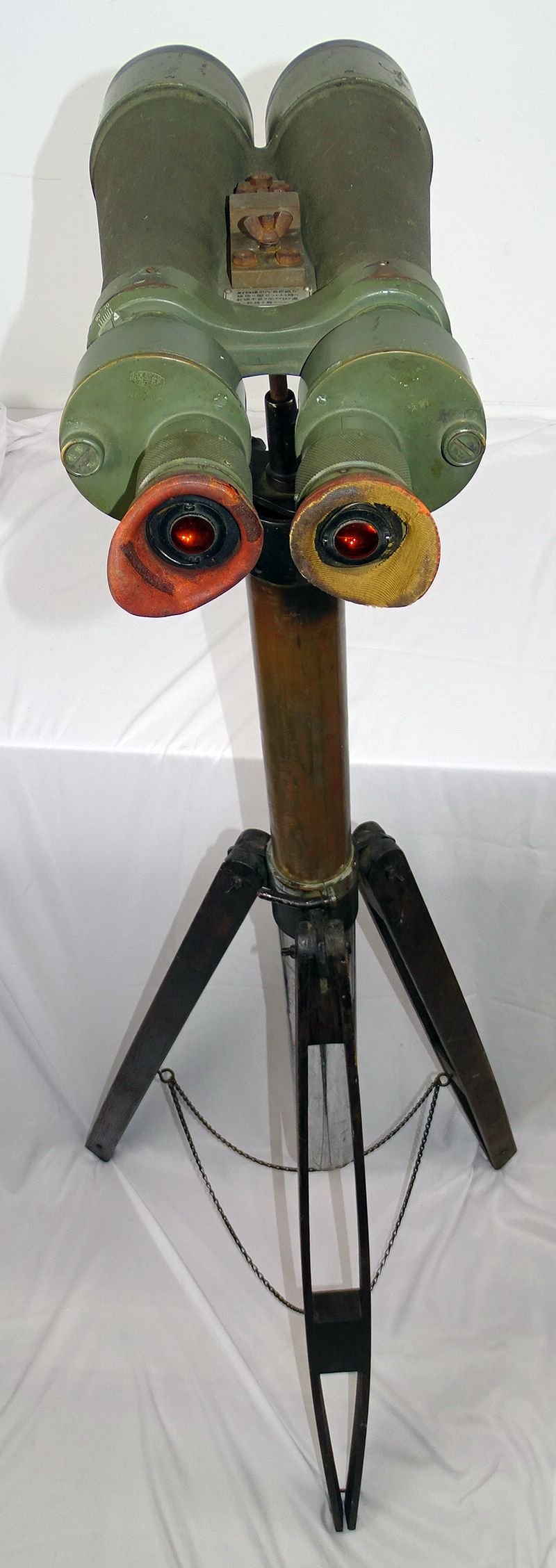 Large WWII Japanese Navy 15 x 80 Binoculars on Tripod — image 14