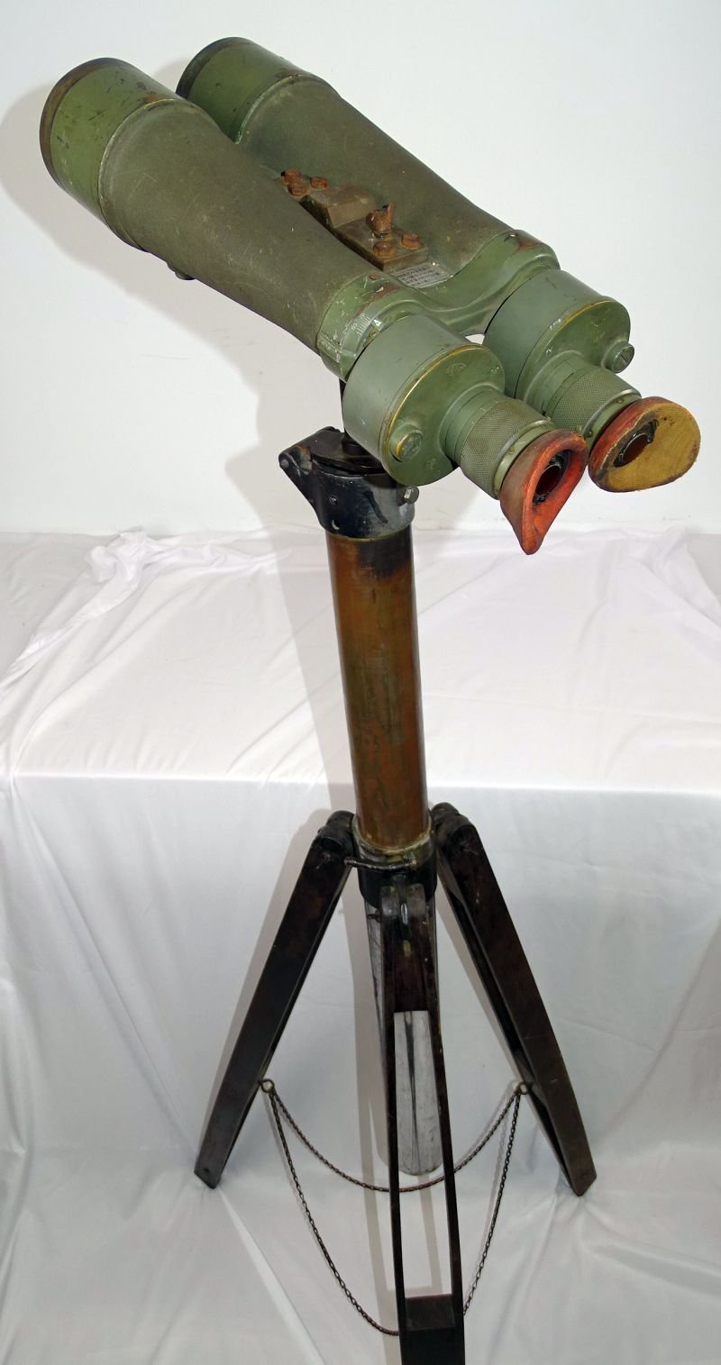 Large WWII Japanese Navy 15 x 80 Binoculars on Tripod — image 15