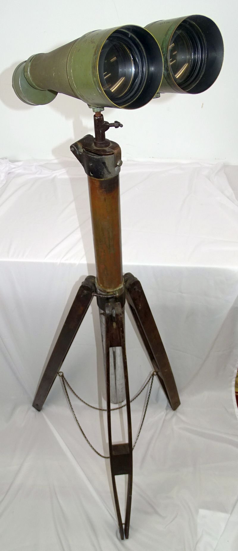 Large WWII Japanese Navy 15 x 80 Binoculars on Tripod — image 16
