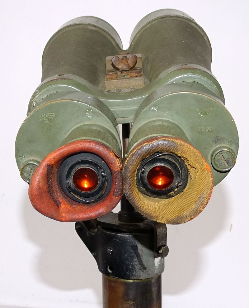 Large WWII Japanese Navy 15 x 80 Binoculars on Tripod — image 3