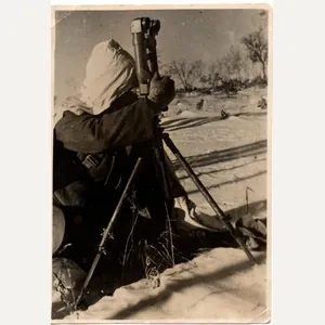 Photo Of Japanese Soldier With Spotting Scope