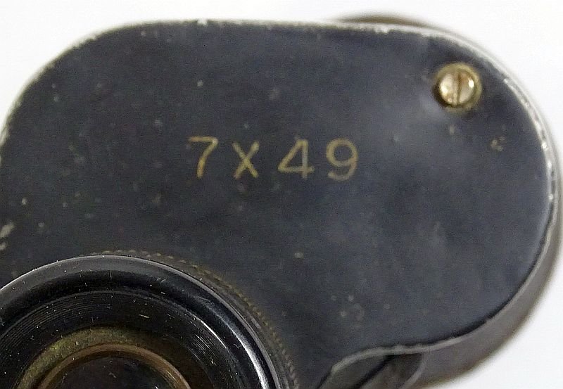 Large WWII Japanese 7 X 49 Binoculars in Tropical Canvas Case — image 7