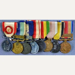 Imperial Japanese / Manchuko 8 Place Medal Bar