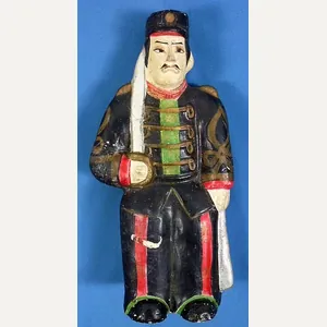 Large Japanese Plaster Figure of a Meiji Era Soldier