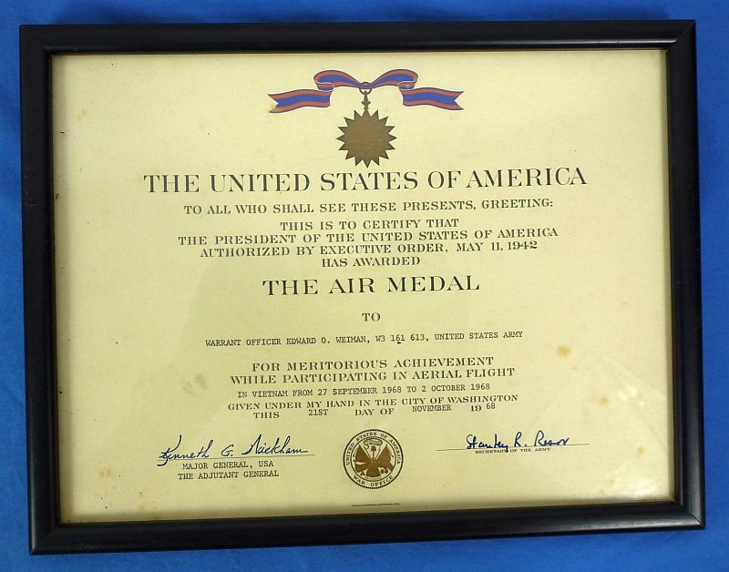 Named Vietnam War Helicopter Pilot Posthumous Medals and Documents Group — image 15