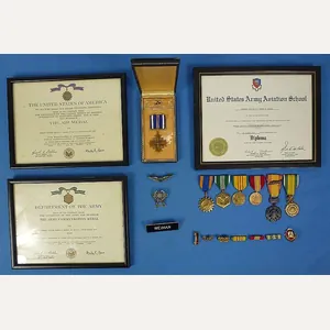 Named Vietnam War Helicopter Pilot Posthumous Medals and Documents Group