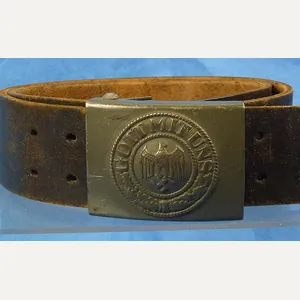 WWII German Army EM/NCO Waist Belt and Buckle