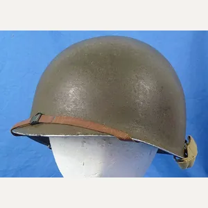 WWII Front Seam Fixed Bale M1 Combat Helmet