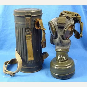 1943 Dated German Gas Mask in Carrying Canister