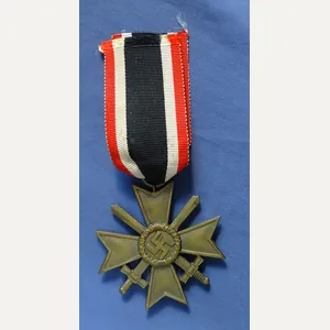 WWII German Tombac War Merit Cross Medal with Swords Maker …