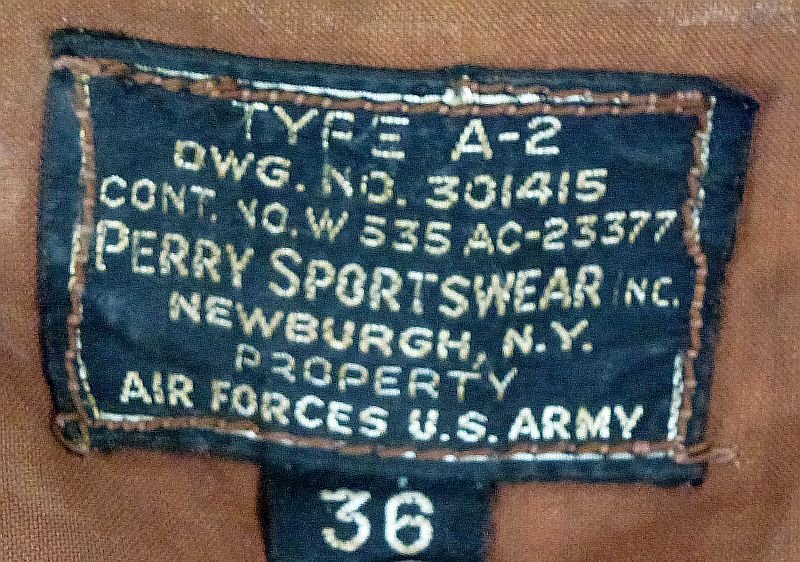 Named WWII China Burma India Theater A-2 Flight Jacket by Perry Sportswear — image 10