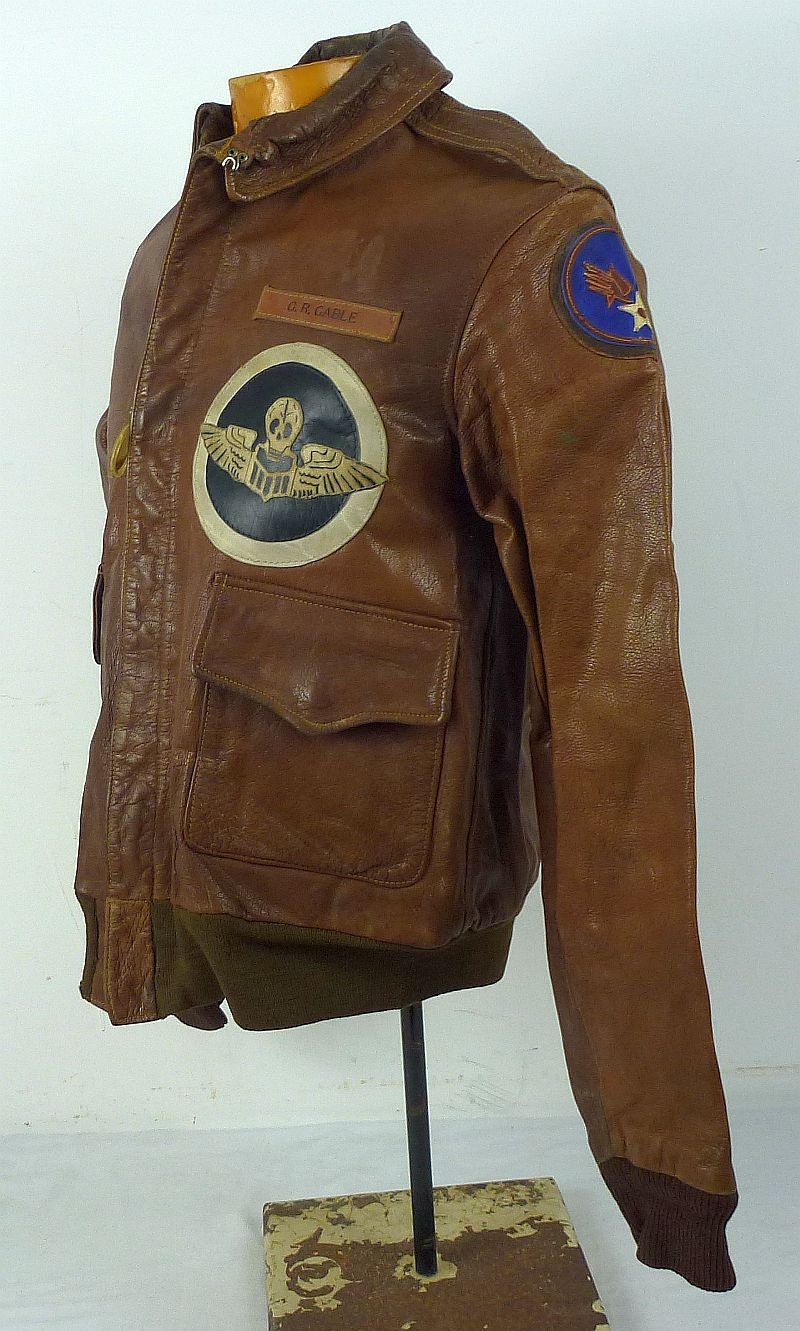 Named WWII China Burma India Theater A-2 Flight Jacket by Perry Sportswear — image 3