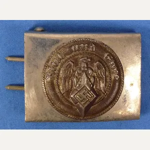 Interesting Hitler Youth Buckle Converted From a Deutsches Junvolk Buckle