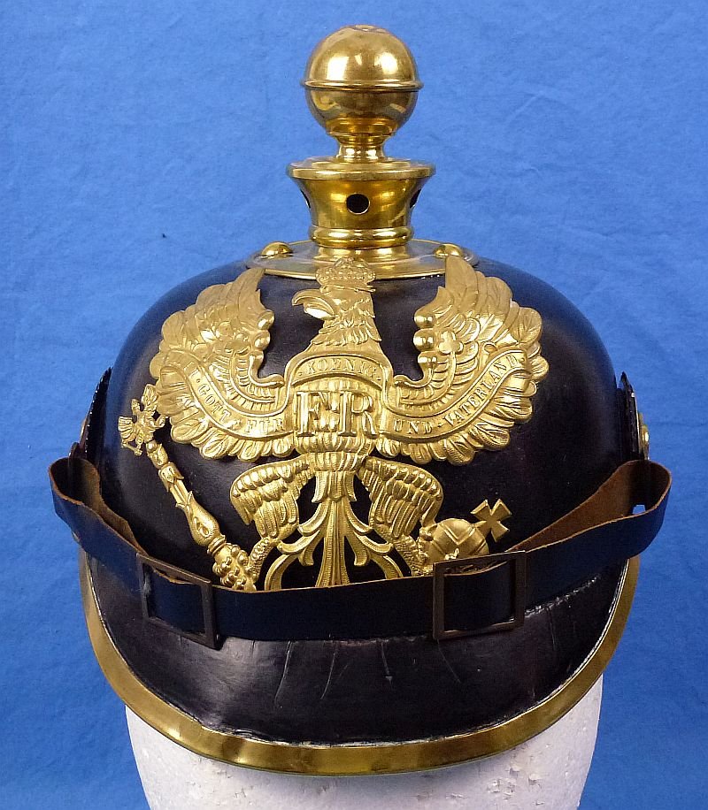 WWI Prussian Artillery EM/NCO Kugelhelm Helmet — image 2