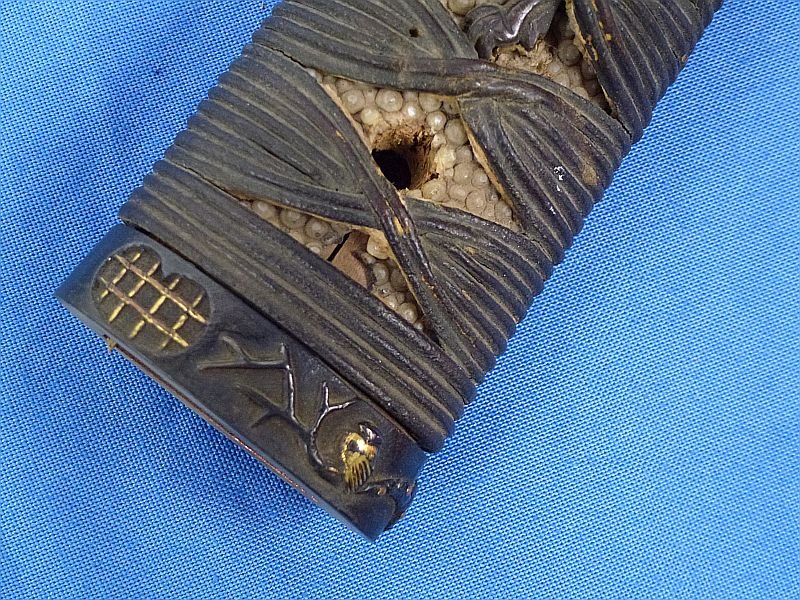 WWII Japanese Pilot or Tanker Wakizashi Short Sword in Leather Combat Cover — image 10